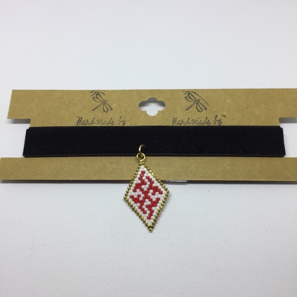Beaded Choker Necklace With Protective Symbols